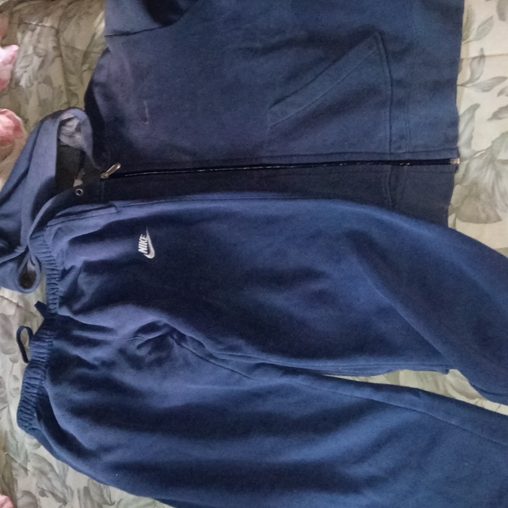 Nike Navy Blue Fleece Tracksuit Set
